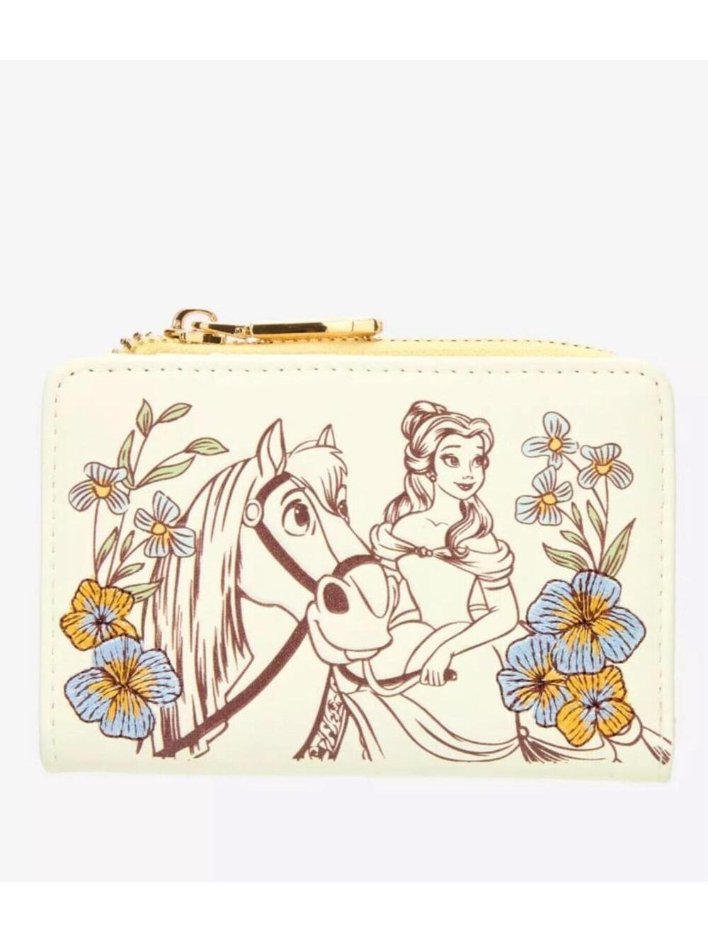 Disney Beauty and the Beast Belle & Philippe Floral Wallet
